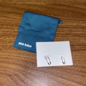 Ana Luisa Rhodium Plated Dainty Paperclip Earrings